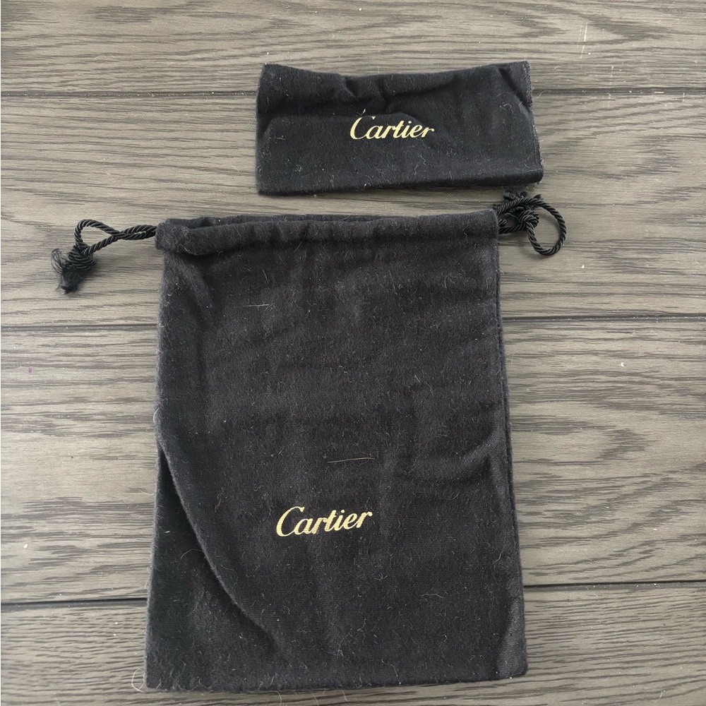 Cartier dustbag and glasses bag set